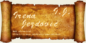 Irena Jezdović vizit kartica